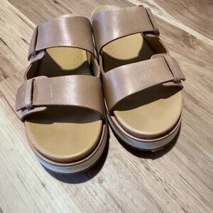 Nisolo Tan Leather Slide Sandals